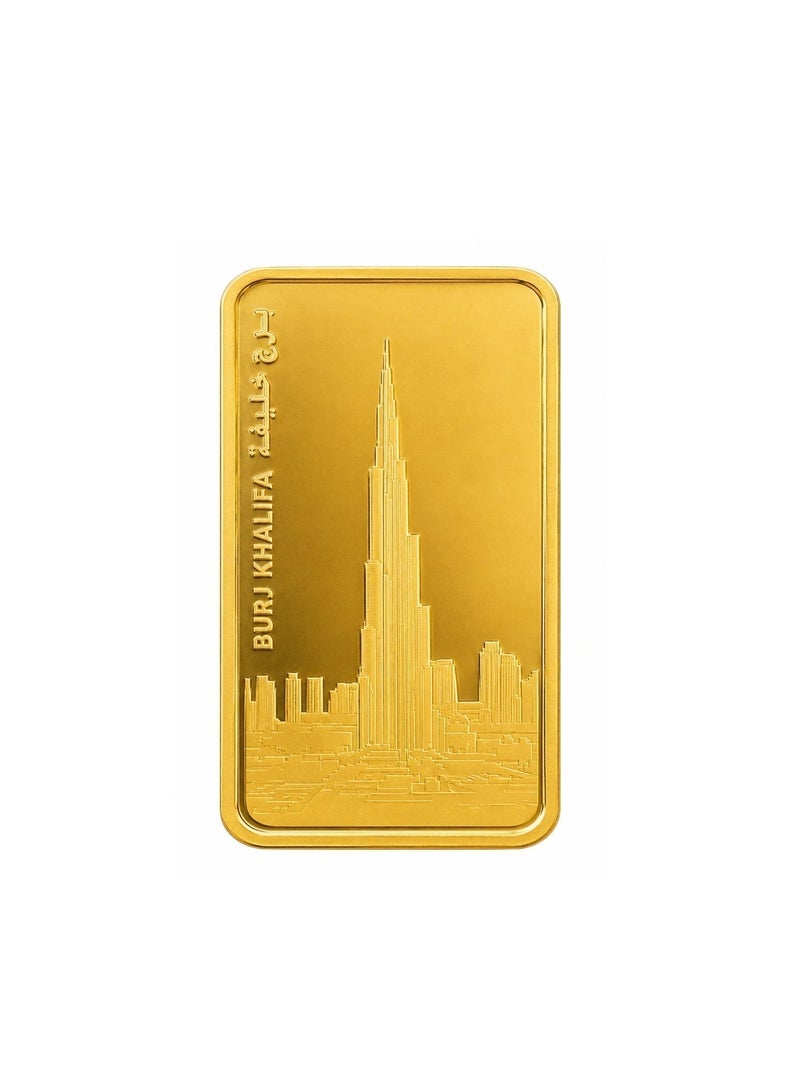 Zewer 50g 24 Karat 999.9 Fine Gold Bar - Burj Khalifa Design - Image 5