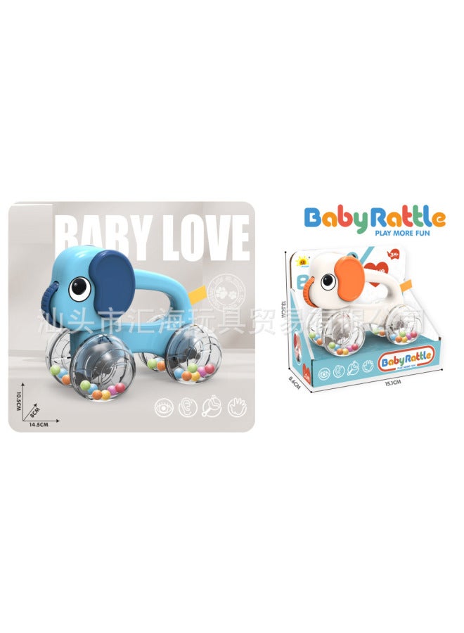 CJ Hot Baby Soothing Rattle Car Animal Shape Crawling Car Ball Bell Educational Toys - Image 1