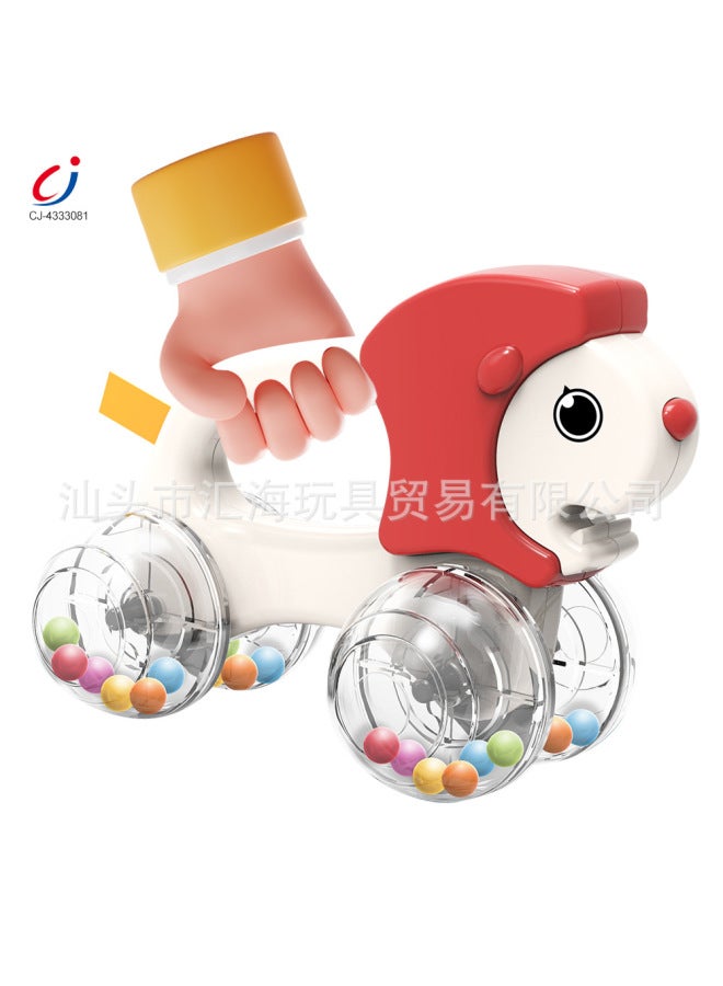 CJ Hot Baby Soothing Rattle Car Animal Shape Crawling Car Ball Bell Educational Toys - Image 4