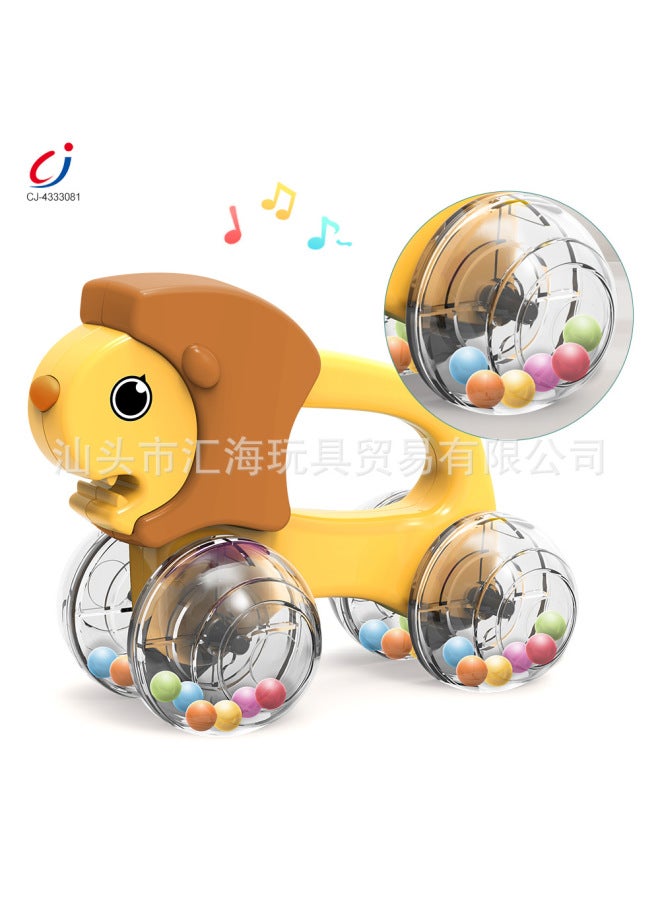 CJ Hot Baby Soothing Rattle Car Animal Shape Crawling Car Ball Bell Educational Toys - Image 3