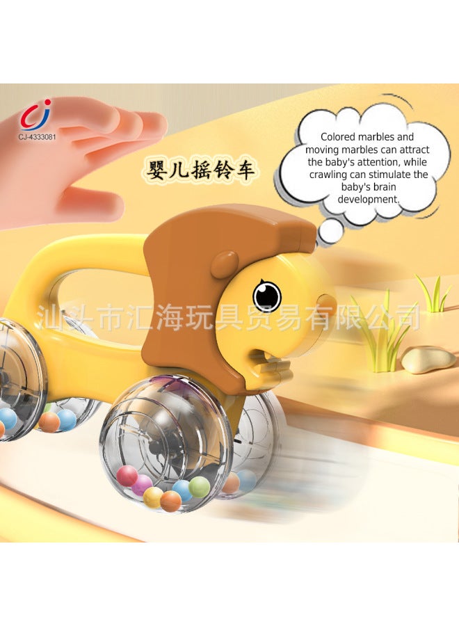 CJ Hot Baby Soothing Rattle Car Animal Shape Crawling Car Ball Bell Educational Toys - Image 2