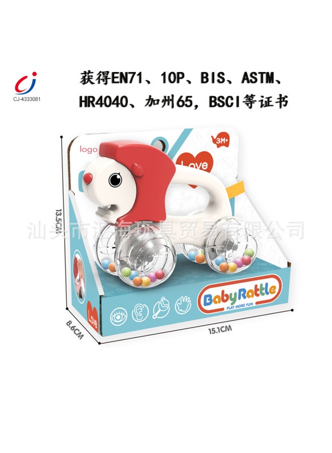 CJ Hot Baby Soothing Rattle Car Animal Shape Crawling Car Ball Bell Educational Toys - Image 5