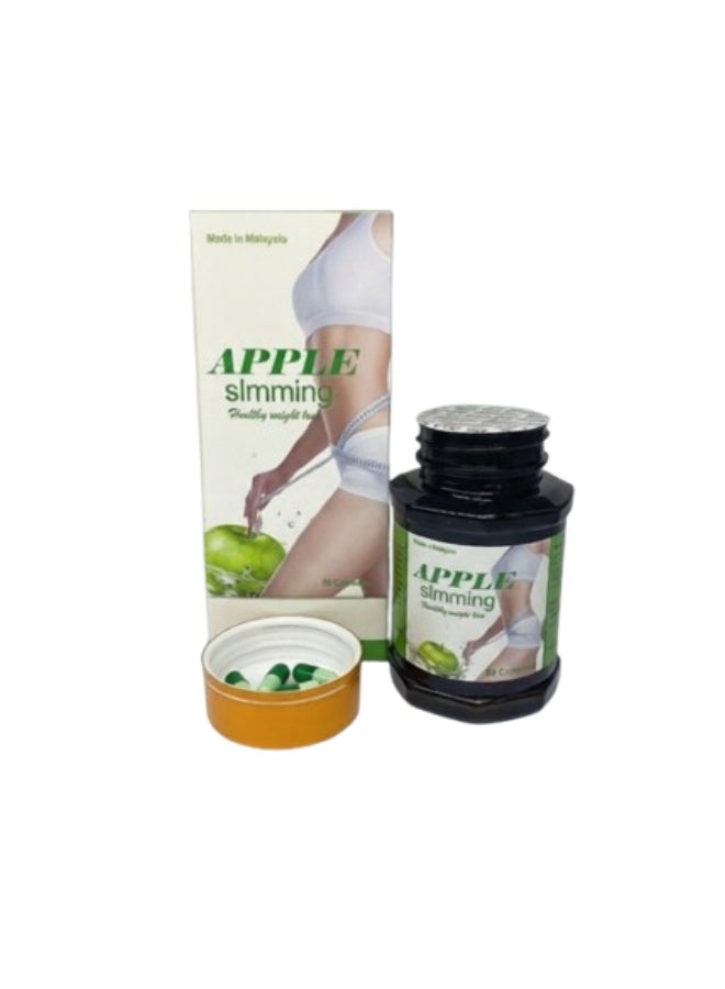 APPLE Herbal Capsules 50 Count Body Management Supplement Adult Dietary Support Green Capsule Bottle - Image 3