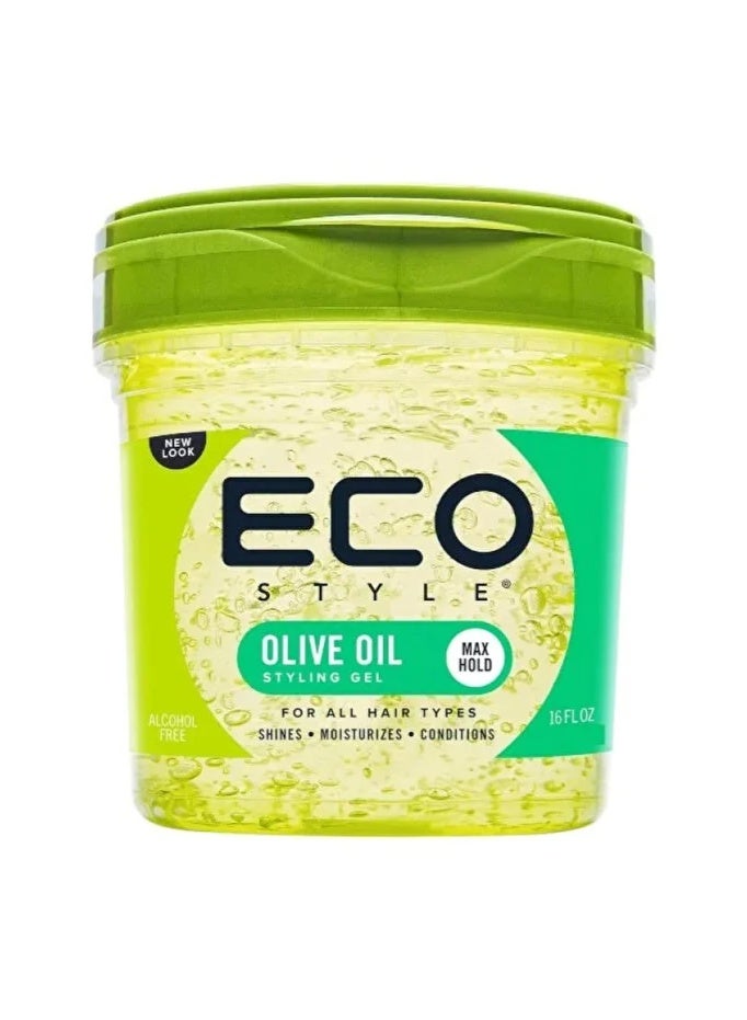 Eco Style Olive Oil Eco Styler Hair Gel Hydrate and Style AlcoholFree Green 473 ml Pack of 1