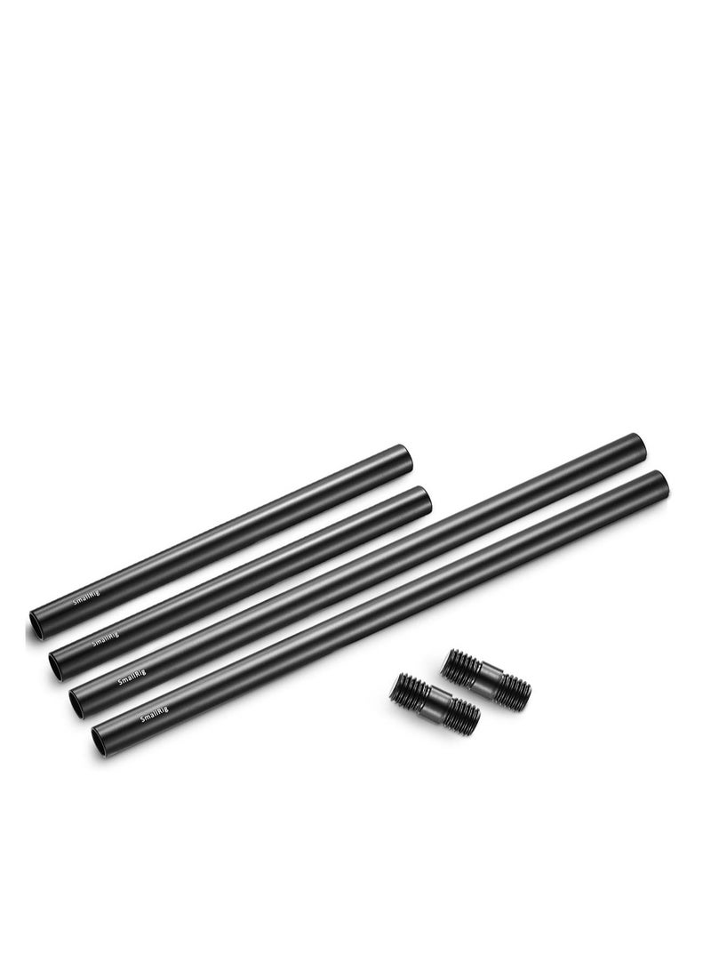 SMALLRIG Rods Set 1659, 2x15mm Aluminum Rods 20/30cm, 2xM12 Rod Connectors, Wide Compatibility with Camera Accessories, Black - Image 1