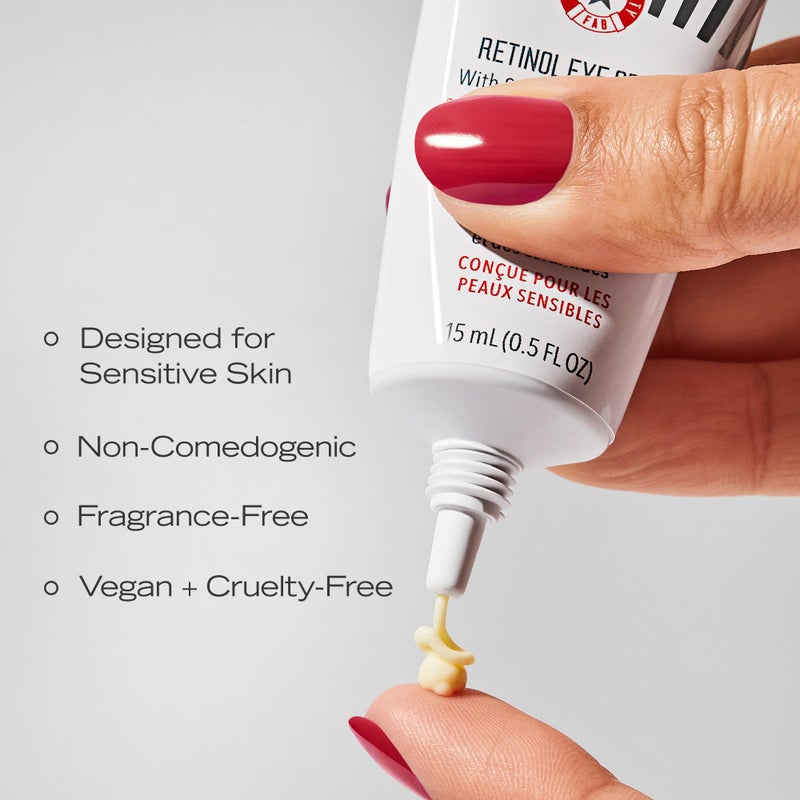 First Aid Beauty - Retinol Eye Cream with Squalane + Ceramides, Encapsulated Retinol Serum for Delicate Skin, Helps Improve Appearance of Fine Lines and Wrinkles, Safe for Sensitive Skin, 0.5 oz - Image 5