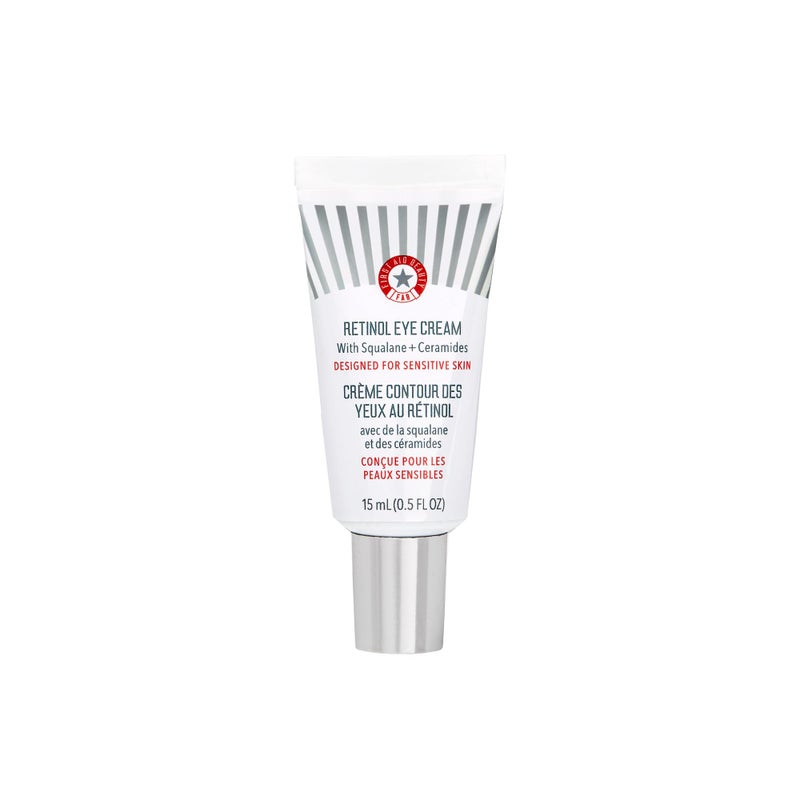 First Aid Beauty - Retinol Eye Cream with Squalane + Ceramides, Encapsulated Retinol Serum for Delicate Skin, Helps Improve Appearance of Fine Lines and Wrinkles, Safe for Sensitive Skin, 0.5 oz - Image 1