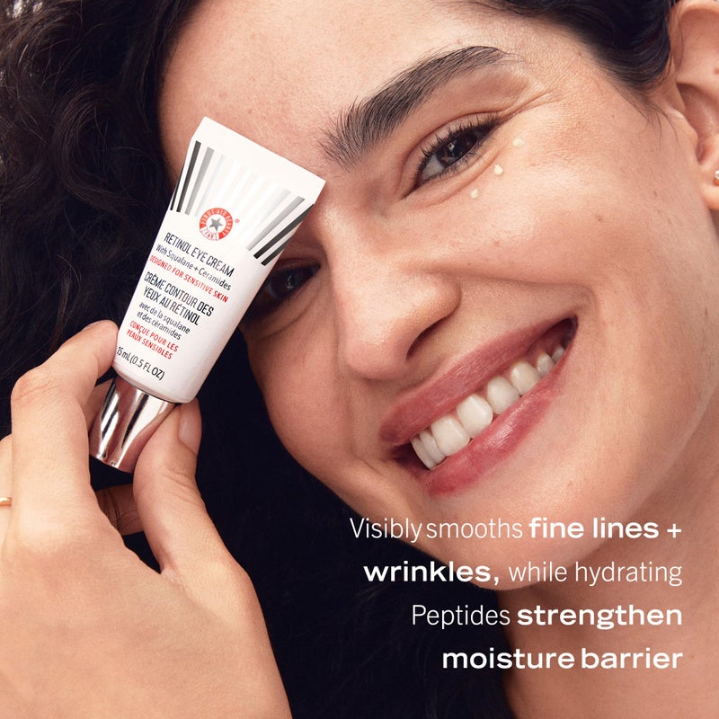 First Aid Beauty - Retinol Eye Cream with Squalane + Ceramides, Encapsulated Retinol Serum for Delicate Skin, Helps Improve Appearance of Fine Lines and Wrinkles, Safe for Sensitive Skin, 0.5 oz - Image 3