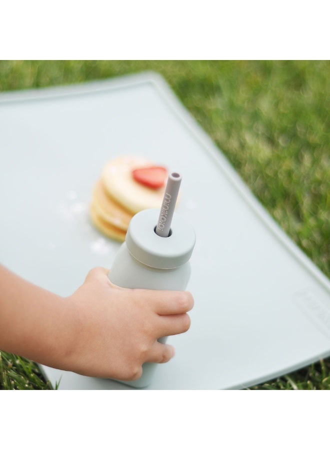 Minikoioi Bottle And Straw - River Green And Powder Grey - Image 2