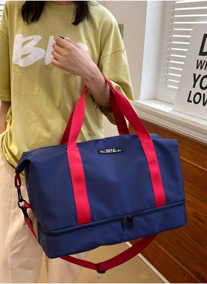 Sports Gym Bag with Wet Pocket & Shoes Compartment, Weekender Overnight Bag for Travel Gym Yoga Travel Duffel Bag for Men and Women Lightweight