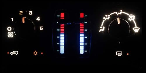 HERCOO White LED Lights Bulbs of AC Climate Heater Control Compatible with Chevy 0306 Silverado Avalanche Tahoe Suburban 0509 Trail Blazer GMC 0306 Sierra Yukon XL 0509 Envoy XL XUV