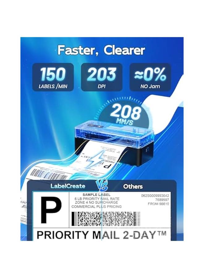phomemo Bluetooth Thermal Shipping Label Printer, 4x6 Thermal Label Printer for Small Business, 2410BT Wireless Label Printers Compatible with iOS Android Phone&Pad&PC, Widely Used for Ebay, USPS, FedEx, etc - Image 4