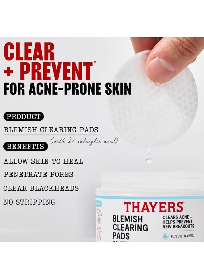 Thayers Blemish Clearing Acne Pads, Salicylic Acid Acne Treatment for Face, Pore Reducing, Exfoliating, and Soothing Skincare, Witch Hazel Toner Pads, 60 Ct - Image 4