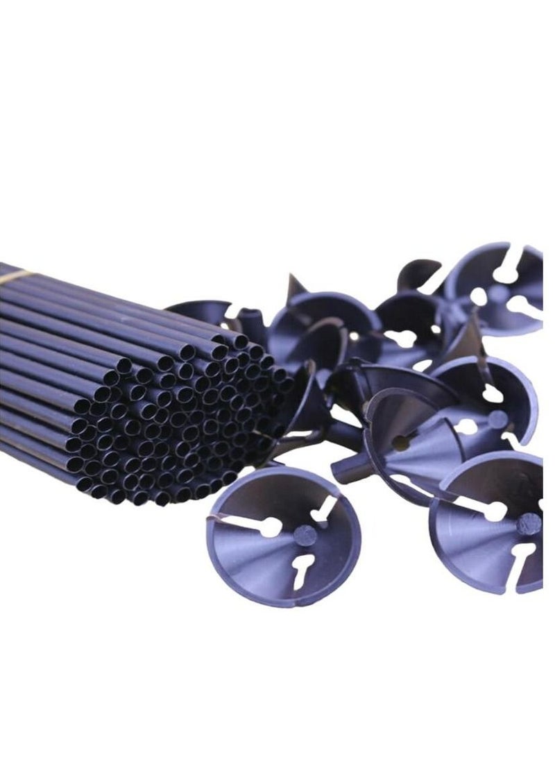 Balloon time Set Of 48 Pieces Of black color Balloon Sticks With Balloon Holder - Image 1