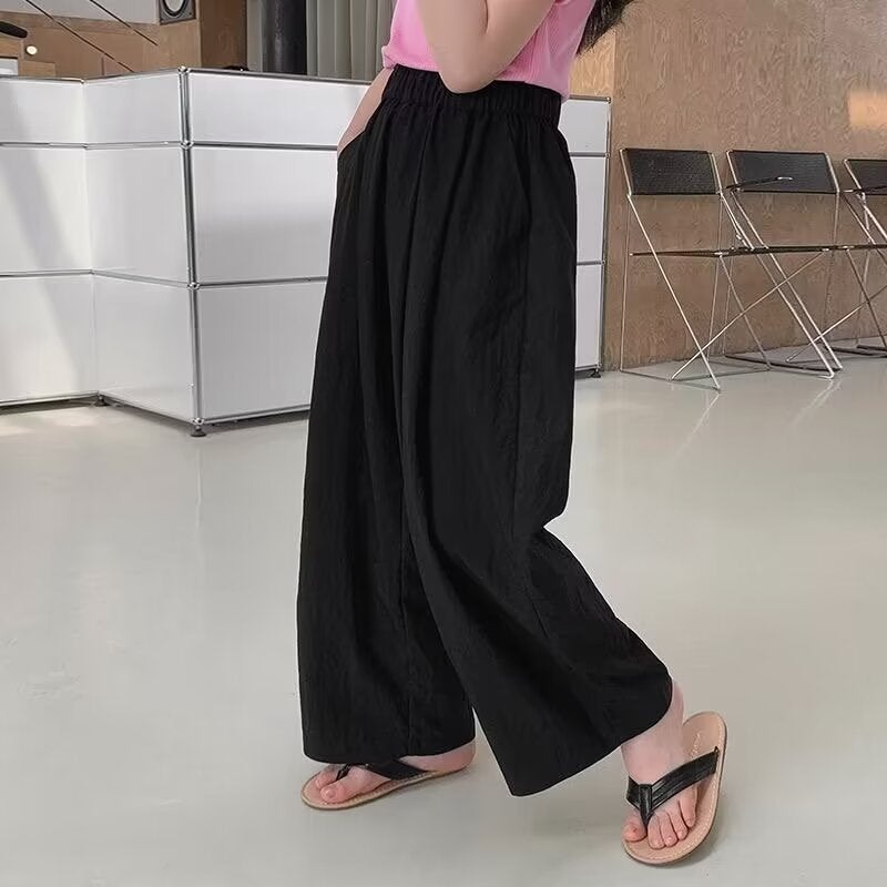 Girls' Ice Silk Pants Stylish Thin Yamamoto Pants Casual Wide-Leg Pants Trendy - Image 4