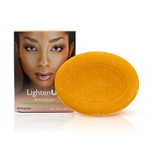 OMIC LIGHTEN-UP LightenUp Papaya Soap 338 fl oz 100 g Natural Papaya Bar Moisturizing Exfoliating Soap Coconut Oil 4 Shea Butter Brightening for All Skin Types - Image 1