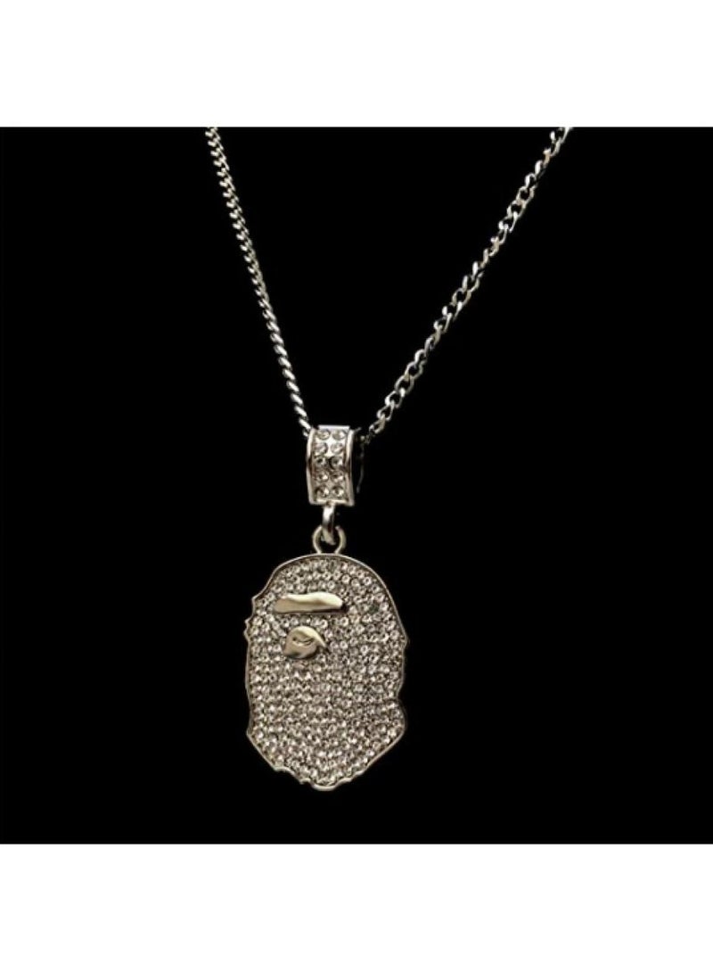 Alissa Iced Gorilla Crystal Necklace for Men Rapper Pendant with Free Chain Punk Hip Hop Necklace  - Image 5
