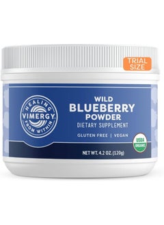Vimergy USDA Organic Wild Blueberry Supplement Powder, Trial Size - 30 Servings – Natural Wild Blueberries - Fruit Powder for Smoothies, Juices, Fruit Bowls, Non-GMO, Gluten-Free, Vegan, Paleo 120G  - Image 1