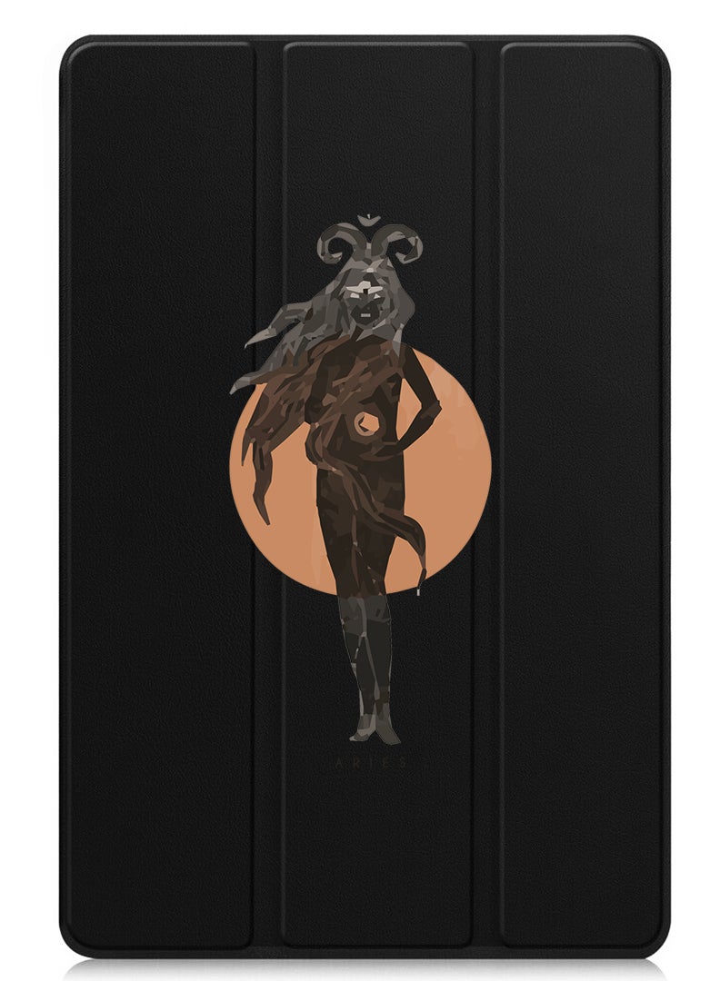 Theodor Protective Flip Case For Apple iPad mini 7th Generation (A17 Pro 2024 / Mini 6 2021 6th Generation) With Trifold Stand Auto Wake Sleep Shockproof Cover aries - Image 1