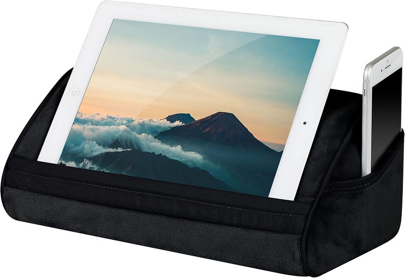LapGear Original Microbead Tablet Pillow Stand with Phone Pocket - Black - Fits Most Tablets - Style No. 35068 - Image 1