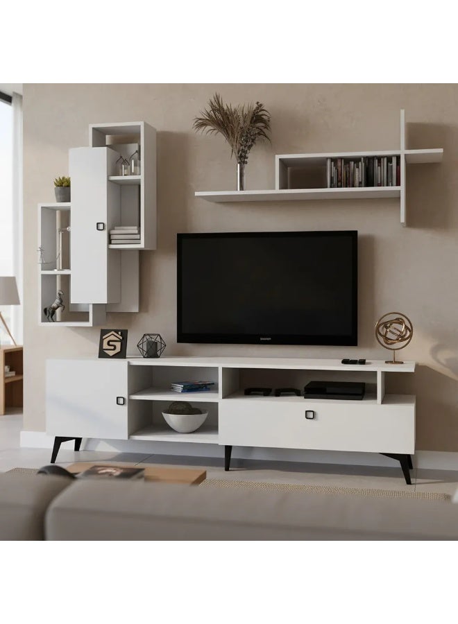 ستايلش هوم طاولة تلفاز ابيض مميزة - TV17 - Image 1