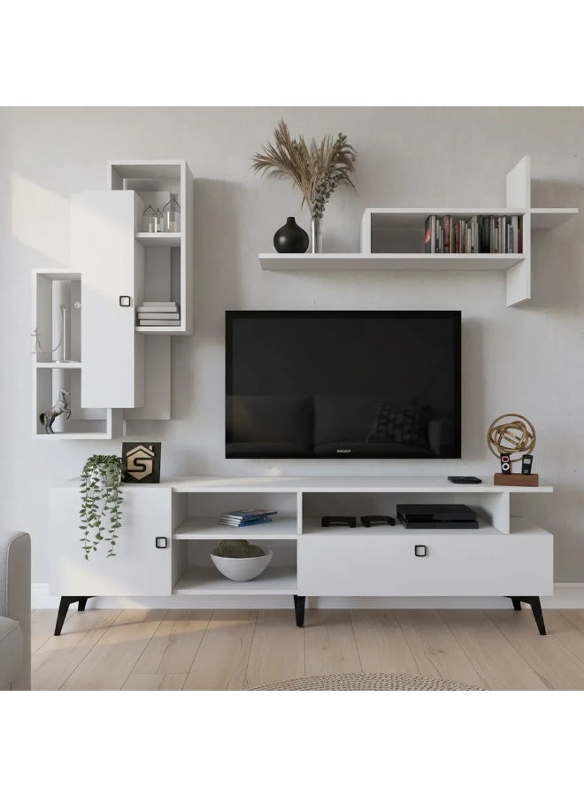 ستايلش هوم طاولة تلفاز ابيض مميزة - TV17 - Image 2