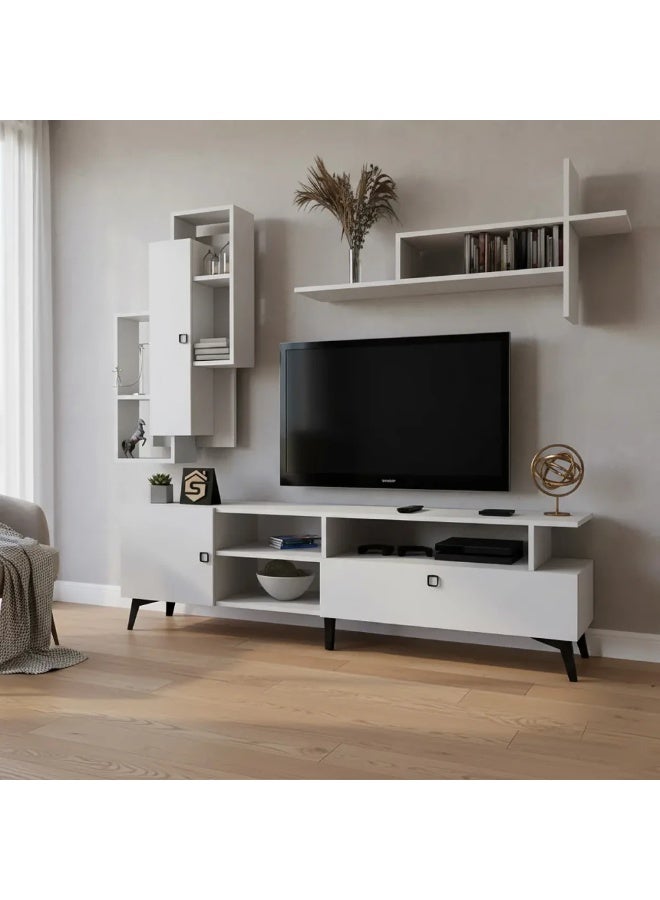 ستايلش هوم طاولة تلفاز ابيض مميزة - TV17 - Image 3