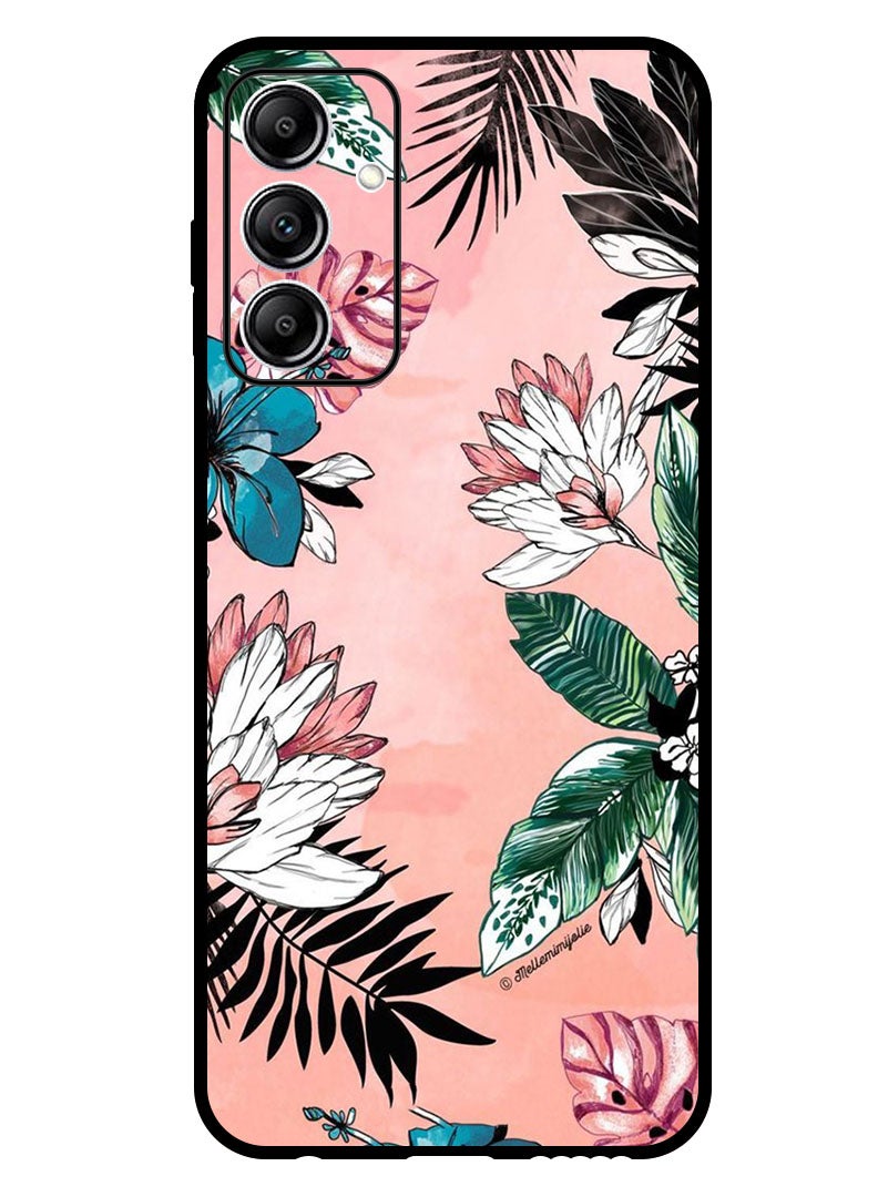 Protective Case Anti Scratch Shock Proof Bumper Cover For Samsung Galaxy A15 5G Flower and Leaves