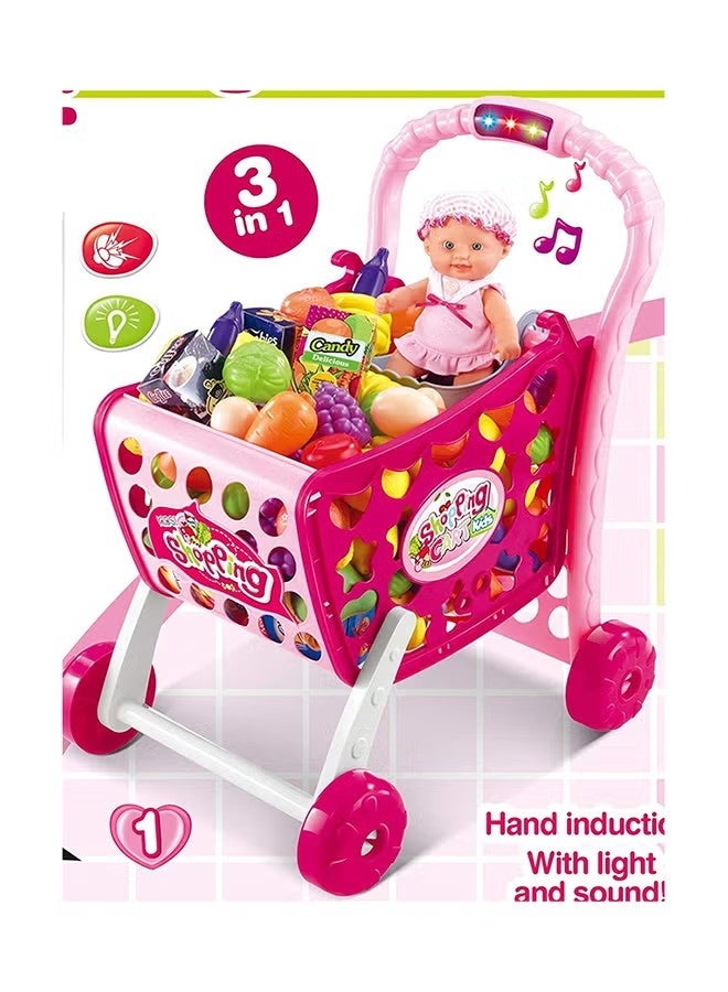 Shopping Cart For Girl, Children's Shopping Cart Toys, Shopping Cart Toys For Boys And Girls - Image 4