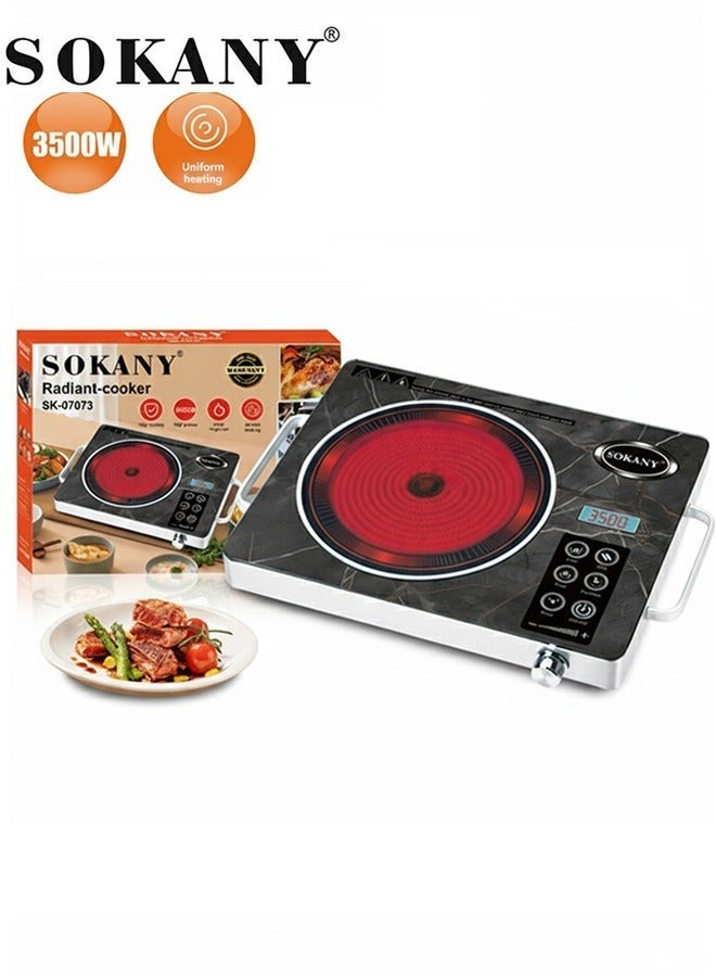 sokany Infrared Cooker,Radiant Cooker, Single Burner Stove, Electric Cooktop ,Adjustable Temperature Control,Sensor Touch & Knob 3500W SK-07073 - Image 2