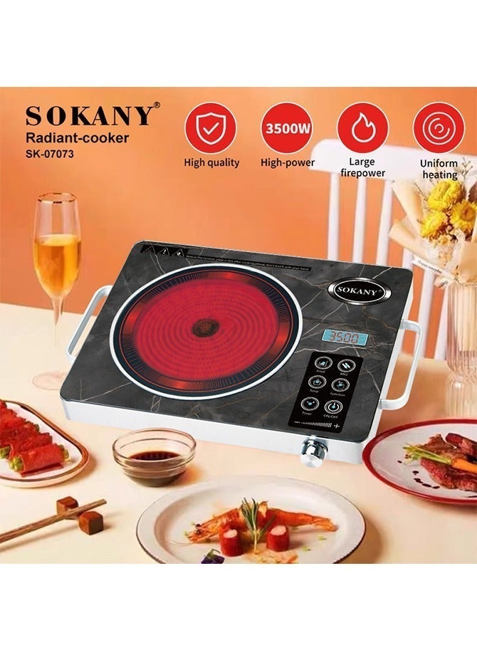 sokany Infrared Cooker,Radiant Cooker, Single Burner Stove, Electric Cooktop ,Adjustable Temperature Control,Sensor Touch & Knob 3500W SK-07073 - Image 4