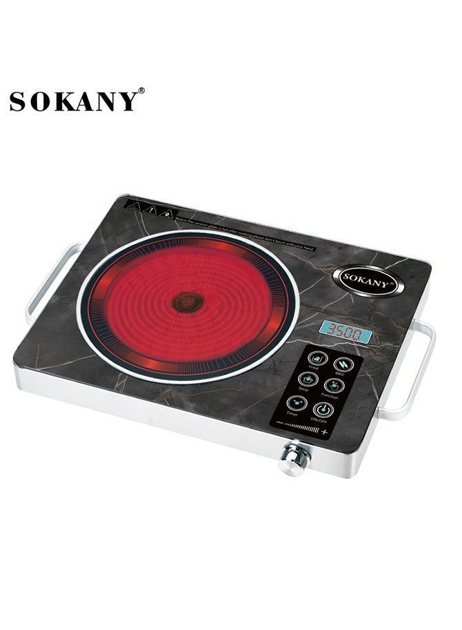 sokany Infrared Cooker,Radiant Cooker, Single Burner Stove, Electric Cooktop ,Adjustable Temperature Control,Sensor Touch & Knob 3500W SK-07073 - Image 3