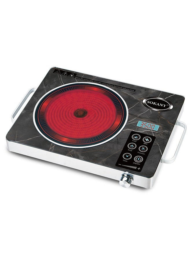 sokany - Infrared Cooker,Single Burner Stove,Hot Plate Electric Cooktop Portable Cooker for Cooking,Adjustable Temperature Control,Sensor Touch & Knob 3500W SK-07073 - Image 1