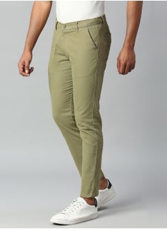 Dennis Lingo Light Olive Chinos for Men - Tapered Fit, 100% Cotton  - Image 2