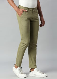 Dennis Lingo Light Olive Chinos for Men - Tapered Fit, 100% Cotton  - Image 3