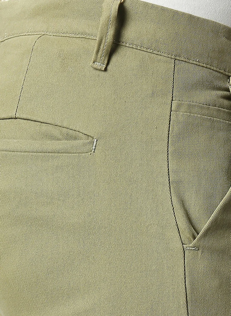 Dennis Lingo Light Olive Chinos for Men - Tapered Fit, 100% Cotton
