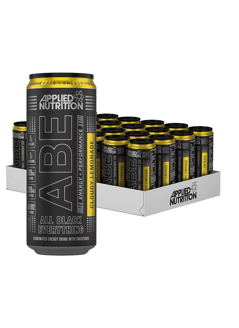 appliednutrition - ABE Energy Drinks, Cloudy Lemonade, 330ml, Pack of 24 - Image 1