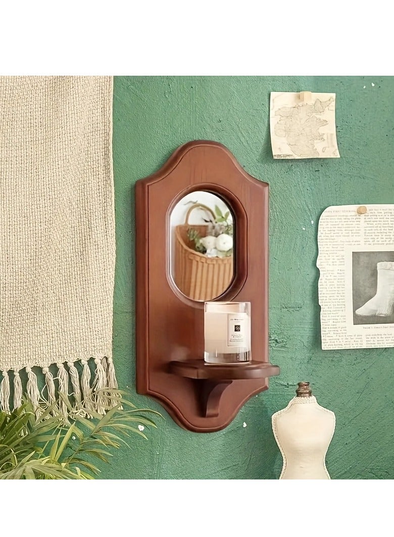 ديكور جداري من الخشب الصلب الكلاسيكي مع حامل شموع معطرة – لتزيين غرفة المعيشة، وغرفة النوم، والمقهى (الشموع وزيوت العلاج بالعطور غير متضمنة) - Image 5