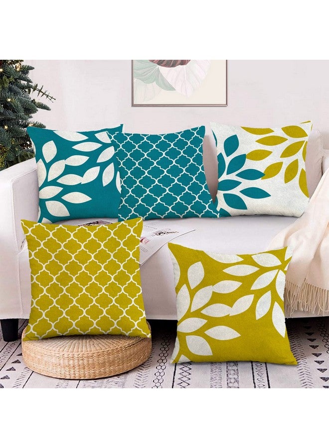 AEROHAVEN Decorative Hand Made Velvet 250TC Throw/Pillow Cushion Covers Set of 5 - CC-60 - (20 x 20 Inch) - Image 1