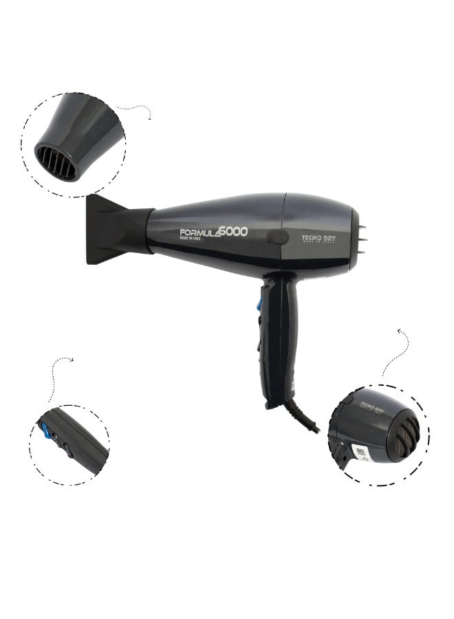 Tecno Dry Formula Hair Dryer Metallic Gray  Formula 6000 - Image 2