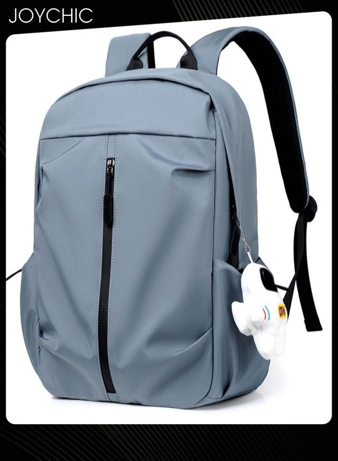 Joychic حقيبة ظهر جديدة للأعمال مصنوعة من البوليستر مضادة للسرقة وحقيبة كتب مقاومة للماء وحقيبة مدرسية كبيرة الحجم مع قلادة رائد فضاء باللون الأزرق - Image 3