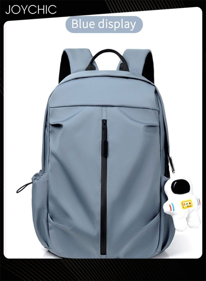 Joychic حقيبة ظهر جديدة للأعمال مصنوعة من البوليستر مضادة للسرقة وحقيبة كتب مقاومة للماء وحقيبة مدرسية كبيرة الحجم مع قلادة رائد فضاء باللون الأزرق - Image 4