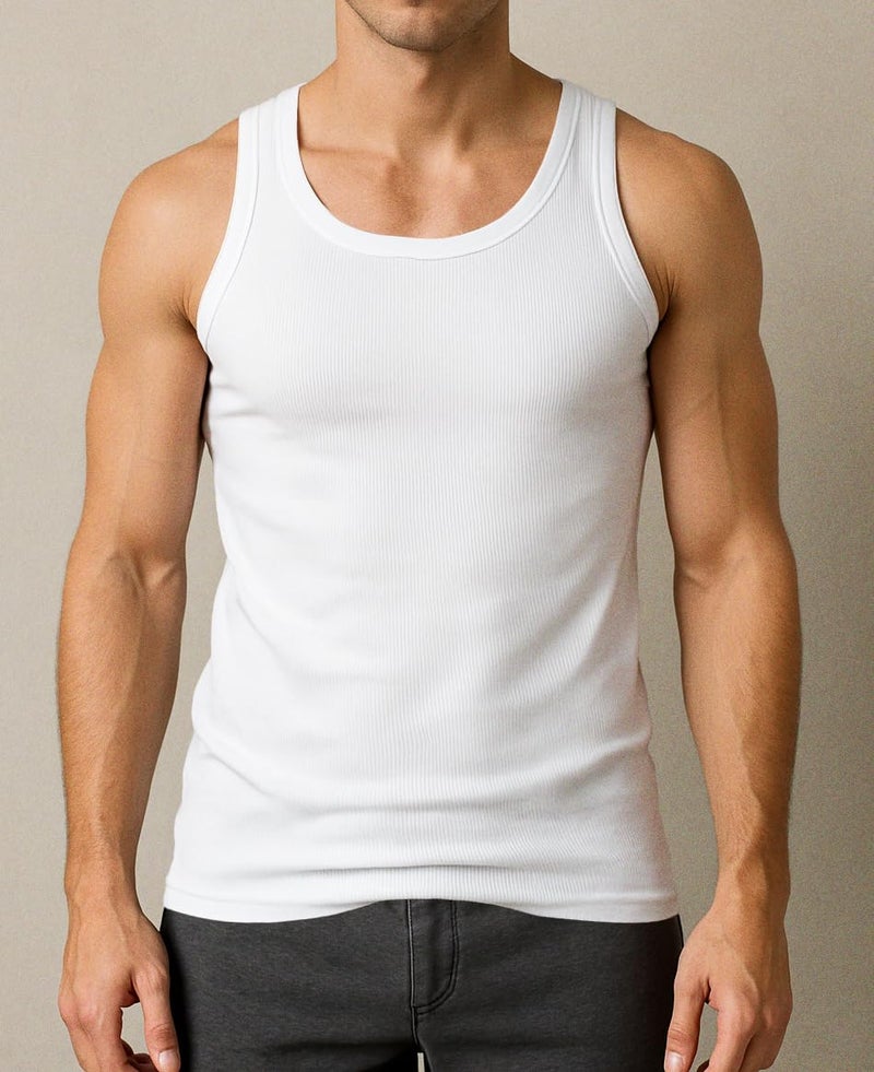 Andrew Scott Men's A Shirts | Cotton Tank Top Athletic Undershirts | Multi Packs & Colors - Image 2