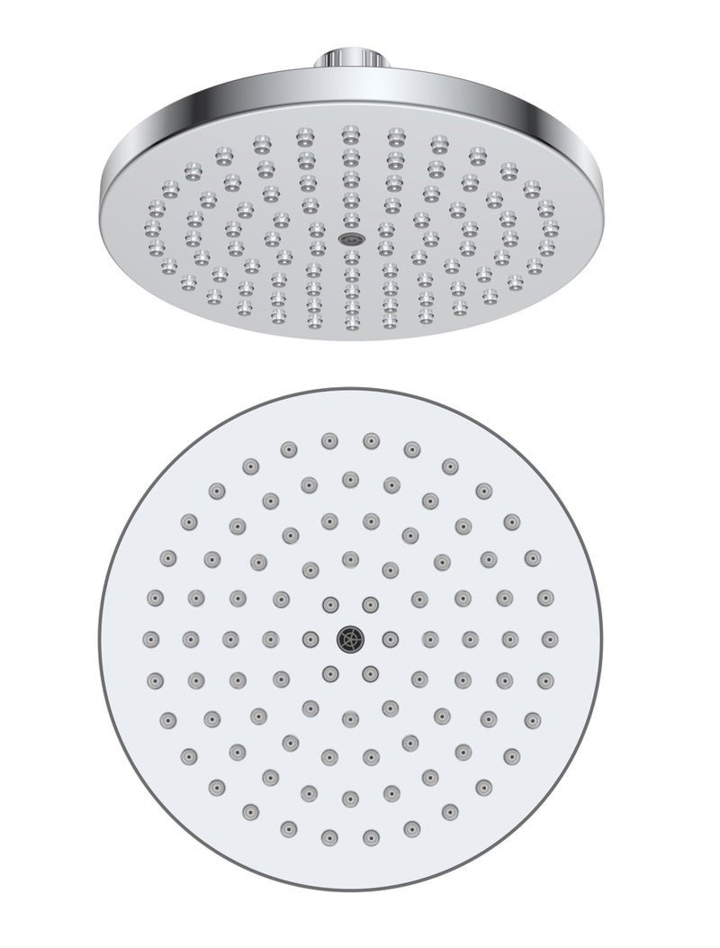 Hindware Italian Collection F160214CP Classical Air Function Overhead Shower for Bathroom | 150mm - Round Shape | Made of ABS | Works in 0.5-3.0 Bar Pressure | ARM NOT INCLUDED - Image 4