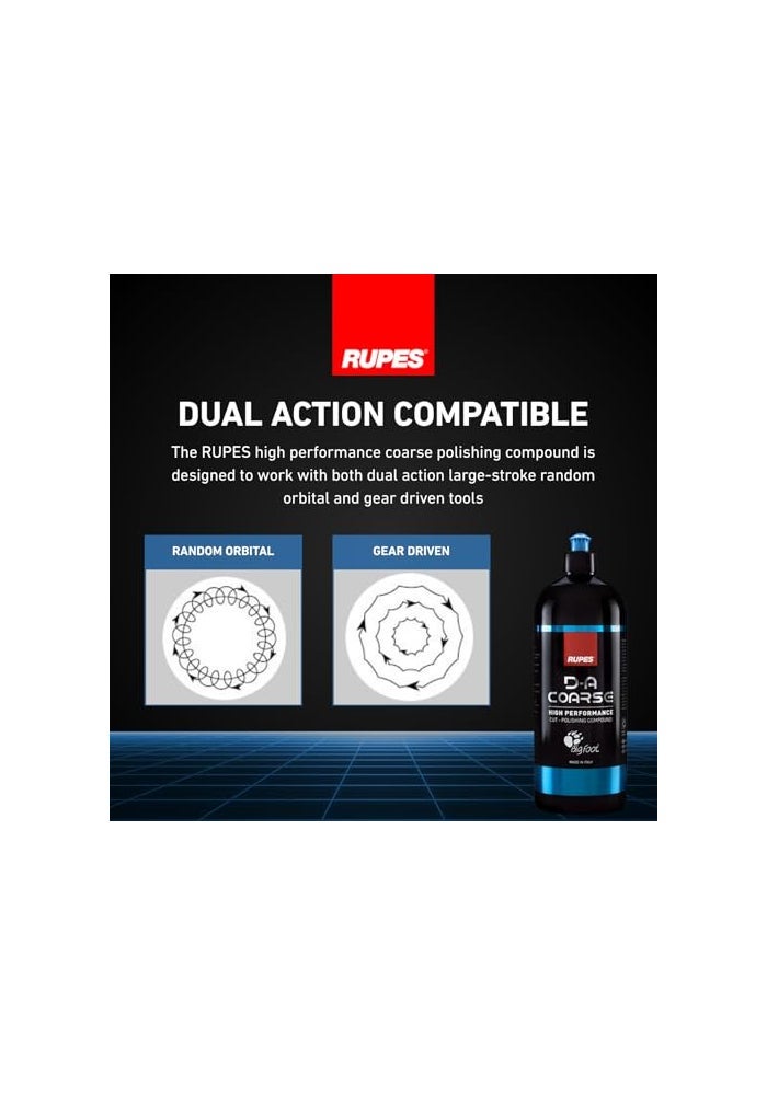 RUPES 1000 ml DA Coarse High Performance Cut Polishing Compound for Car Detailing Removing Scratches Pack of 1 MicroAbrasive Technology Reduces Oxidation and Removes Severe Swirl Marks - Image 3