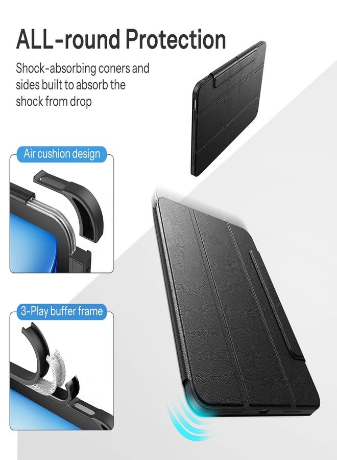 SPARIN Case for iPad Air 11 inch M3/ M2, iPad Air 7th/6th/5th/4th Gen (2025/2024/2022/2020) 10.9 inch,Case with Apple Pencil Holder, Detachable Magnetic Cover, Portrait and Landscape Stand, Black - Image 5