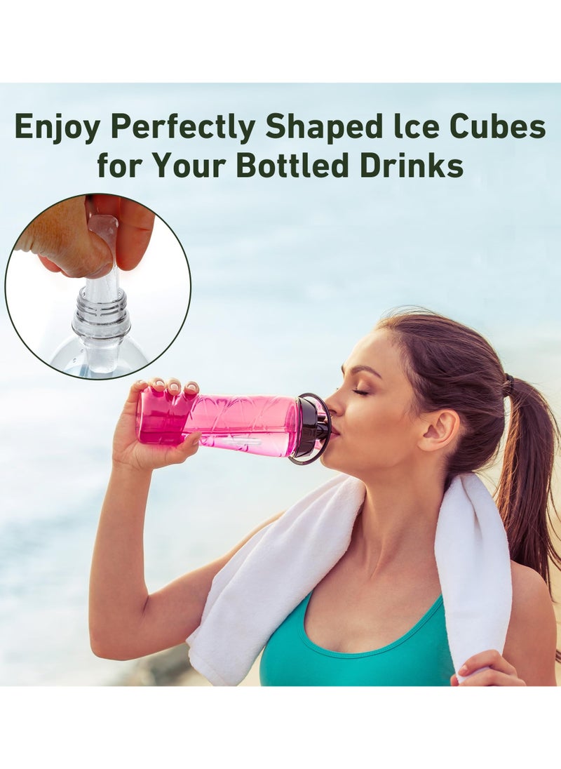 sokany - 3 PCS Silicone Narrow Ice Stick Cube Trays, Ice Stick Cube Trays with Easy Push and Pop Out Material, Ideal for Sports and Water Bottles, Ice Stick Cube Trays With Covers (Blue/Orange/Green) - Image 1