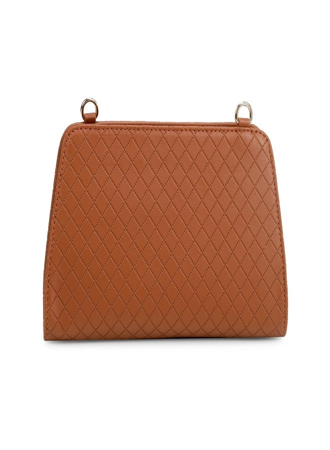 Metro Women's Tan Faux Leather Satchel Bag(95-115) - Image 2