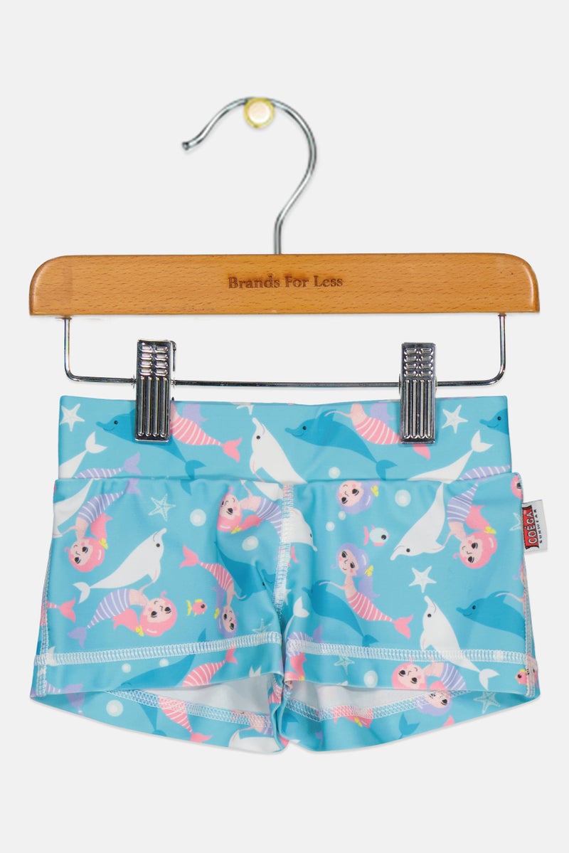 COEGA SUNWEAR Kids Girl Allover Print Swim Shorts, Multicolor - Image 1