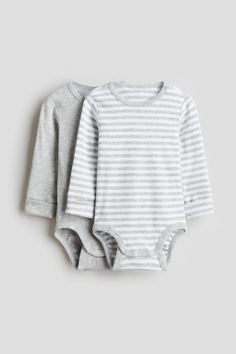 H&M 2-pack long-sleeved bodysuits